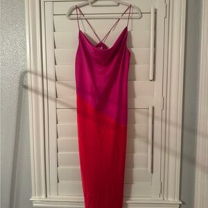 Cushnie Vibrant Pink and Red Dress